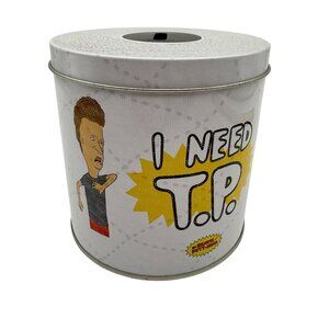 Beavis & Butt-Head Need TP Bunghole Cornholio Coin Bank Metal Tin MTV Mike Judge